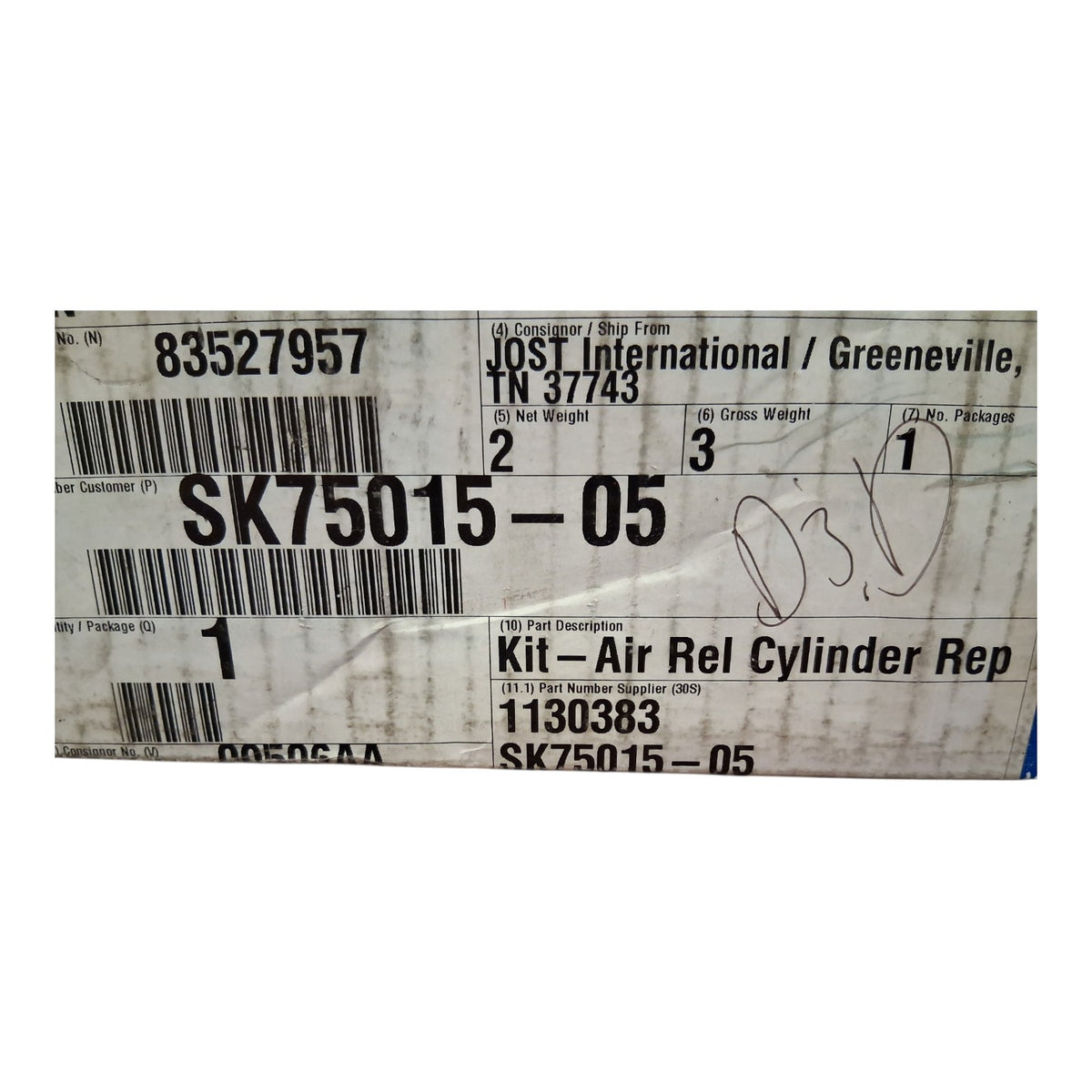 JOST Fifth Wheel Air Release Cylinder Kit SK75015-05