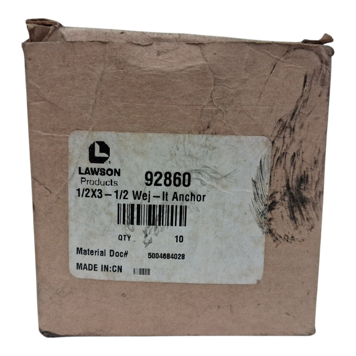 LAWSON PRODUCTS / WEJ-IT® WEDGE TYPE ANCHOR BOLT — 92860 (BOX OF 10)