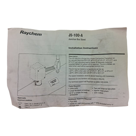 Raychem JS-100-A Pipe Heating Cable Component