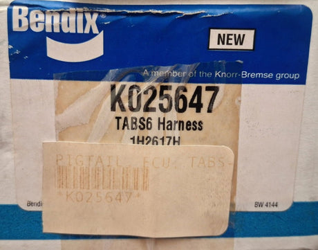 Bendix TABS-6 ABS ECU Pigtail Power Wiring Harness K025647