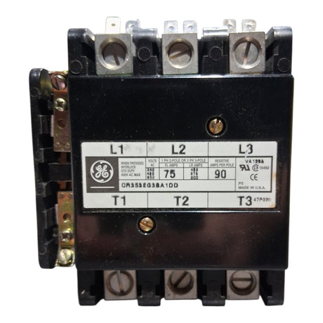 GE CR353G3BA1DD Contactor 75a @600v, 120v w/aux - HVAC - Freeman Liquidators - [product_description]