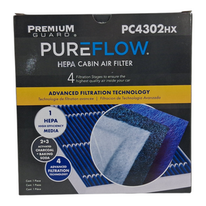 PureFlow PC4302HX High‑Efficiency Cabin Air Filter – Activated Carbon + HEPA Filtration - Cabin Air Filter - Freeman Liquidators - [product_description]