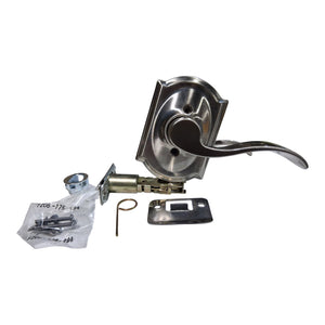SCHLAGE ACCENT SATIN NICKEL PASSAGE DOOR LEVER WITH CAMELOT TRIM | F10 ACC 619 CAM