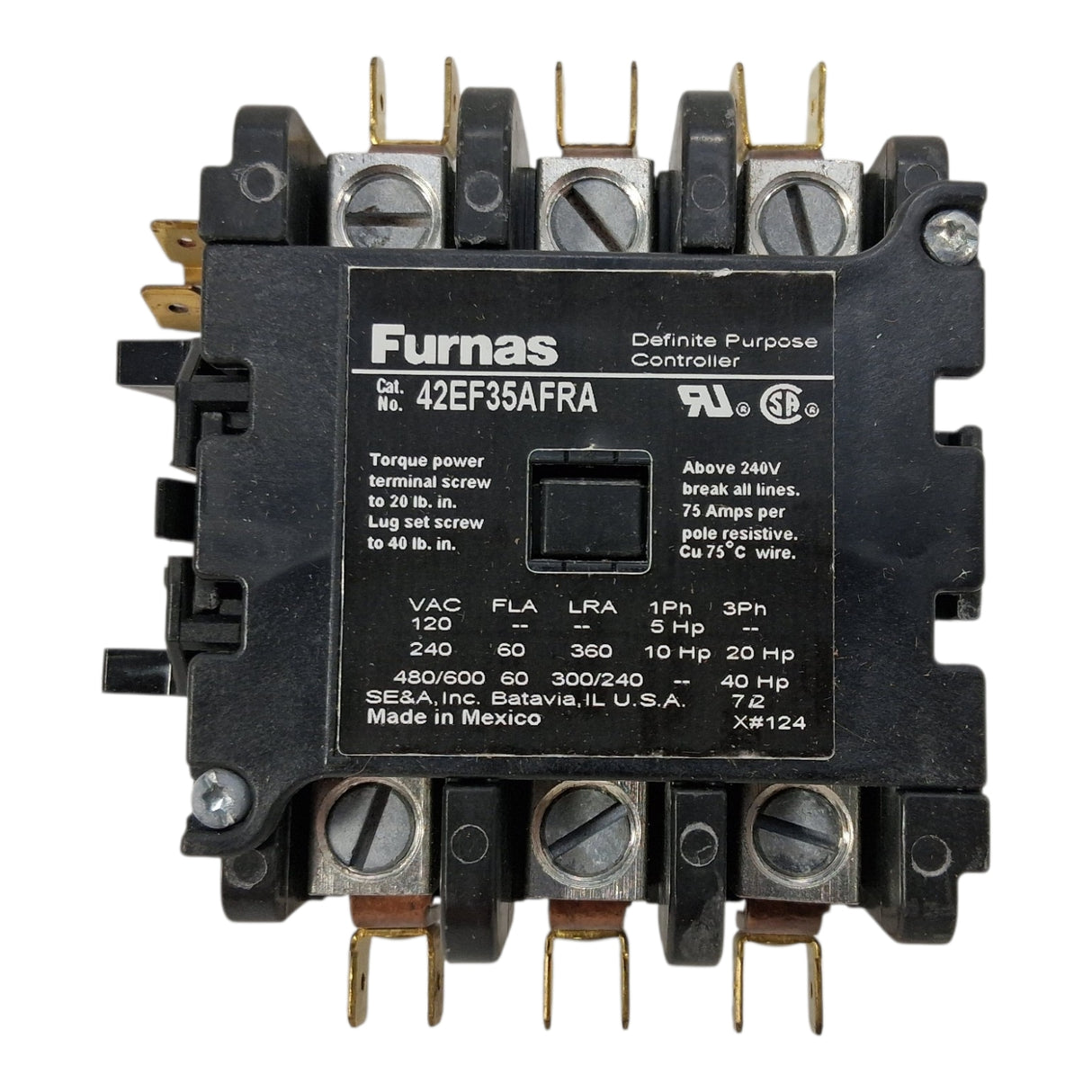 McQuay 027514405 Contactor — 60A, 600V, 120V Coil, 2‑Pole w/ Auxiliary Contact - HVAC - Freeman Liquidators - [product_description]