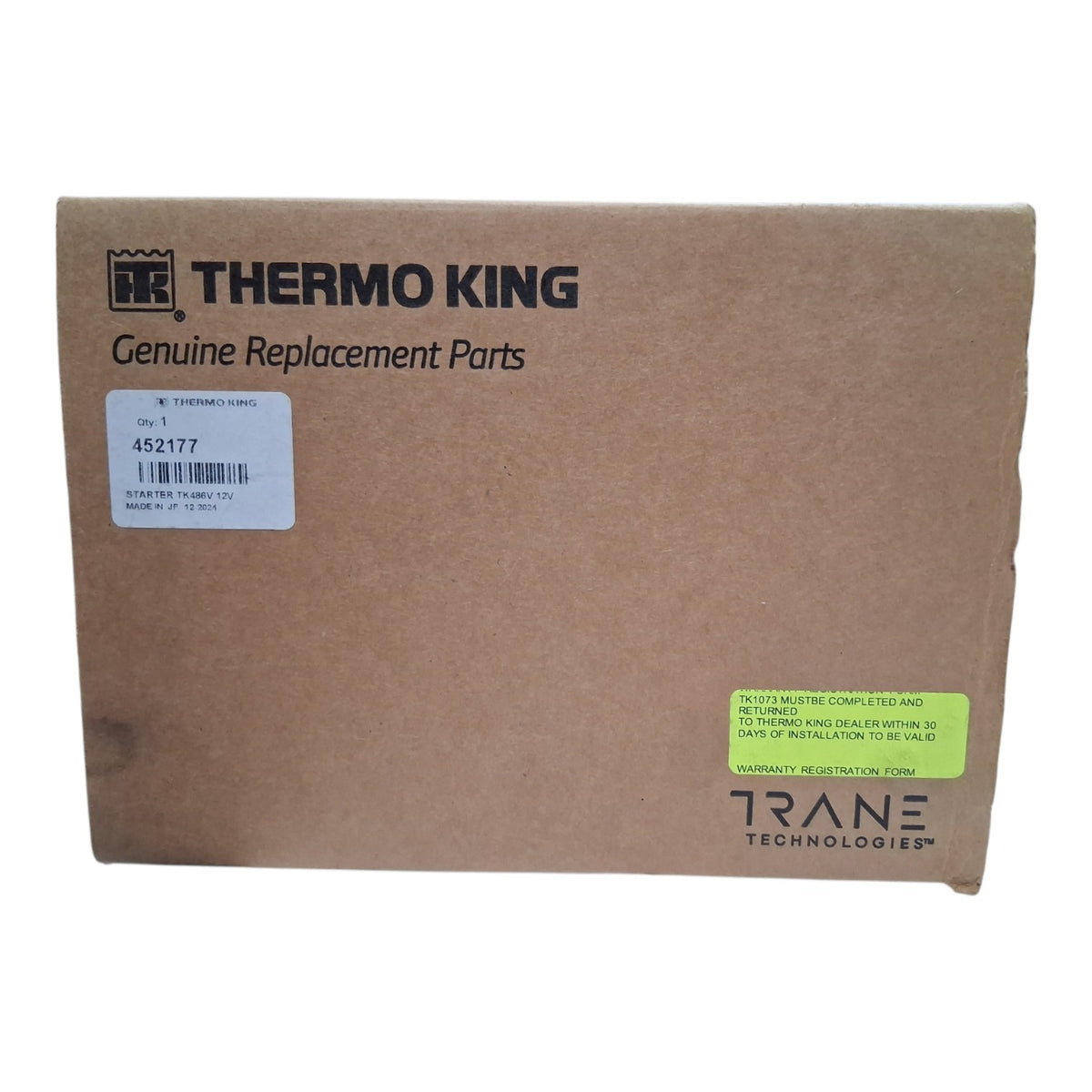 Thermo King Genuine OEM 12V Starter Motor Kit 452117 - Yanmar 486V Engine