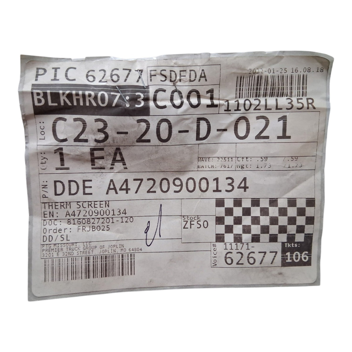 Genuine Detroit Diesel DD15 DD16 Turbocharger Thermal Screen Heat Shield  A47202900134