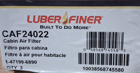 Luber‑Finer CAF24022 Cabin Air Filter - Air Filters - Freeman Liquidators - [product_description]