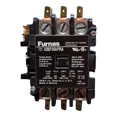 Furnas 42BF35AFRA — Definite Purpose Contactor, 3‑Pole, 30A - HVAC - Freeman Liquidators - [product_description]