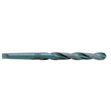 Load image into Gallery viewer, Taper Shank High Speed Steel Twist Drill - Tool Material: High Speed Steel, Shank Style: Taper Shank, Flute Shape: Normal Spiral - helical Flutes, Drill Point Angle: 118 Degrees, Overall Length: 10&quot;, Size: 55/64&quot;,
