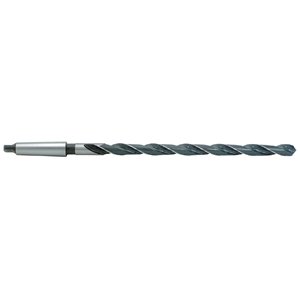 High Speed Steel Taper Shank Extra Long Twist Drill - Tool Material: High Speed Steel, Shank Style: Taper Shank, Flute Shape: Normal Spiral - helical Flutes, Drill Point Angle: 118 Degrees, Overall Length: 18" Size: 1-1/8",