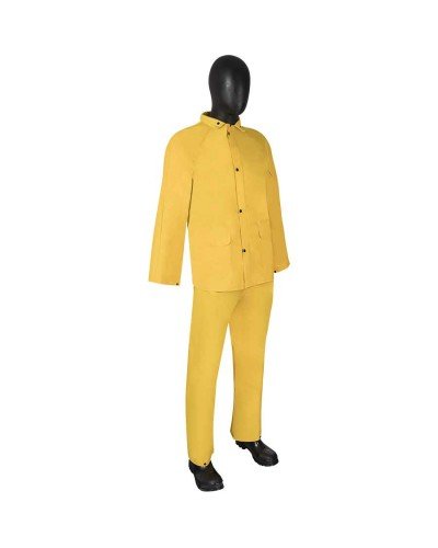 Durawear® 2 Layer PVC/Polyester 3-Piece yellow rainsuit XL 10sets per case 1220
