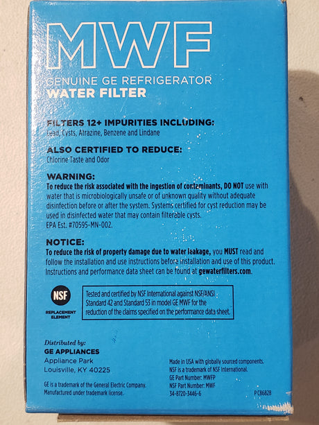 General Electric MWF Refrigerator Water Filter - FreemanLiquidators