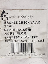 Load image into Gallery viewer, American Granby - 800 Series Double Tap Check Vavle - 1 1/4 - WOG - CVT1252B - FreemanLiquidators
