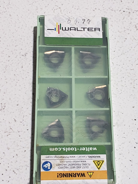 (10 Pack) Walter WCGT32.52 FN2 Grade WNN10 Carbide Turning Insert - FreemanLiquidators