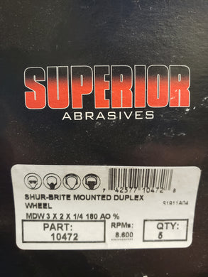 (5 Pack) Superior Abrasives 10472 | SHUR-BRITE 3
