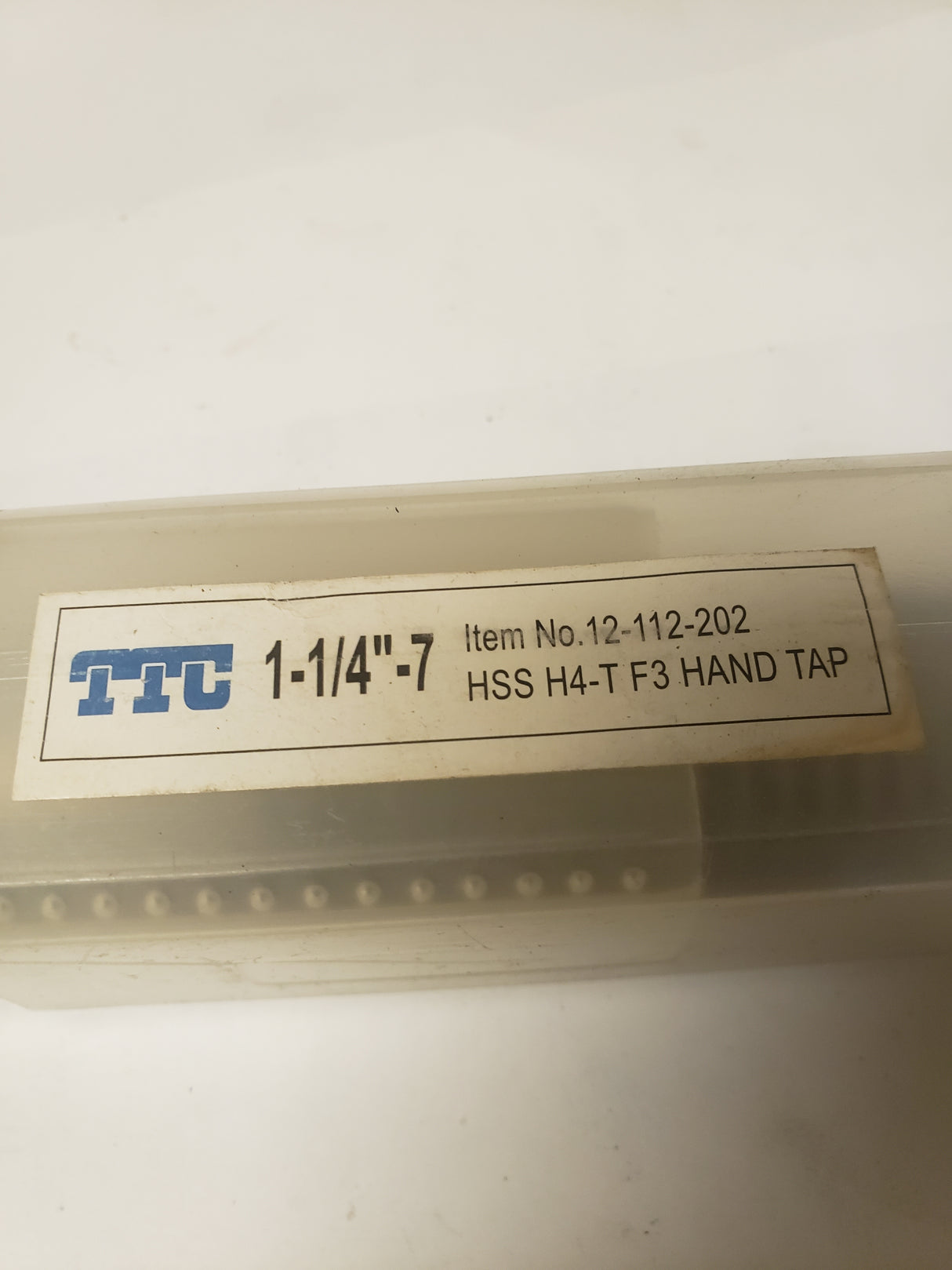 TTC 12-112-202 1-1/4"-7 SIZE, H4 THREAD LIMIT, TAPER CHAMFER, 4 FLUTE, BRIGHT HIGH SPEED STEEL, RIGHT HAND CUT STRAIGHT FLUTE HAND TAP - FreemanLiquidators