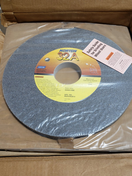 NORTON 66253363914 WHEEL DIAMETER, 3" HOLE SIZE 52-100-328 - FreemanLiquidators