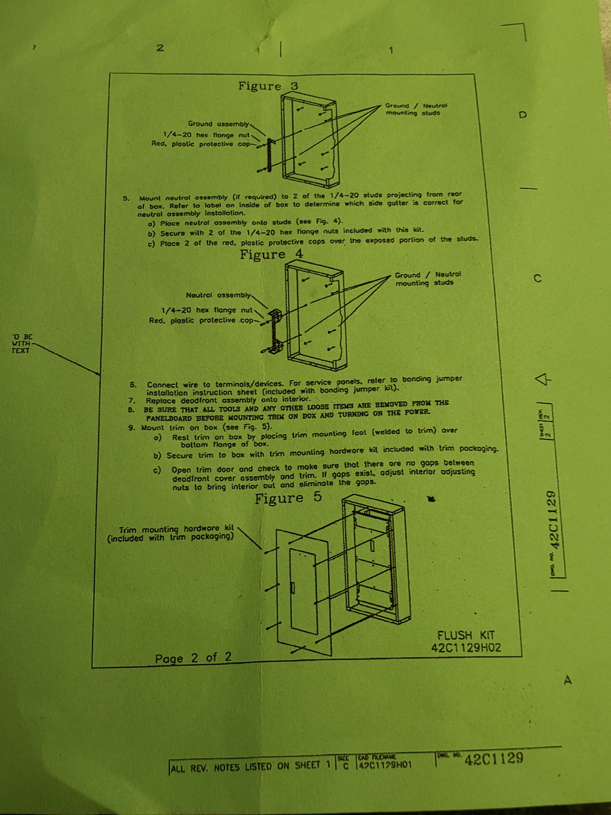 Eaton - Cutler Hammer Flush Kit 42C1130G02 / 42C1129H02 - 9000901 - FreemanLiquidators - [product_description]