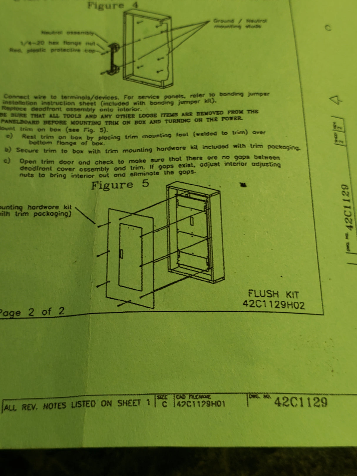 Eaton - Cutler Hammer Flush Kit 42C1130G02 / 42C1129H02 - 9000901 - FreemanLiquidators - [product_description]