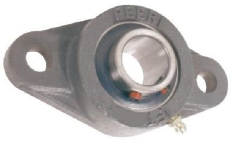 Peer Bearing PER UCFT207-20 2 Bolt Flange Unit, Cast Iron, Wide Inner Ring, Relubricable, Set Screw Locking Collar, Single Lip Seals, 1-1/4" Bore, 5-1/8" Center Length - NEW IN BOX - FreemanLiquidators - [product_description]