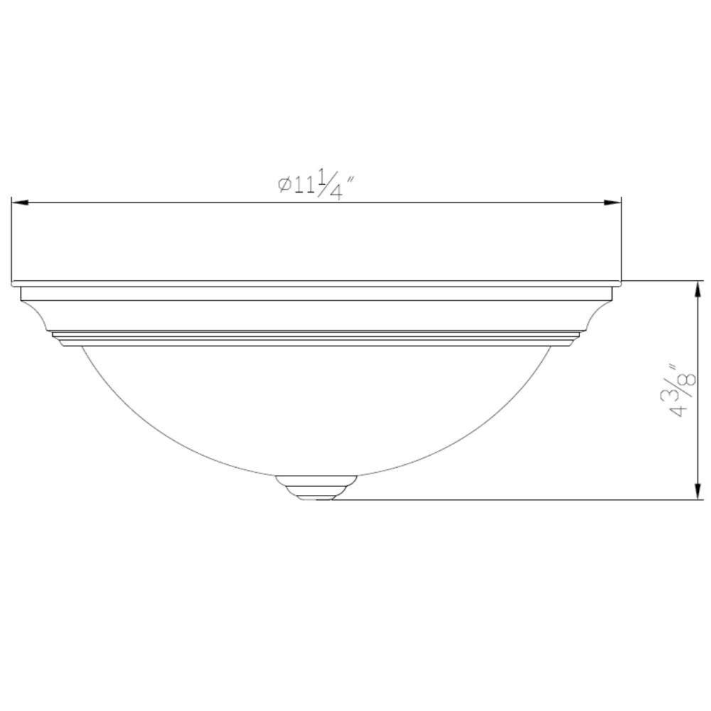 Design House 519231 2-Pack 11-Inch 2 Light Ceiling Mount, Oil Rubbed Bronze