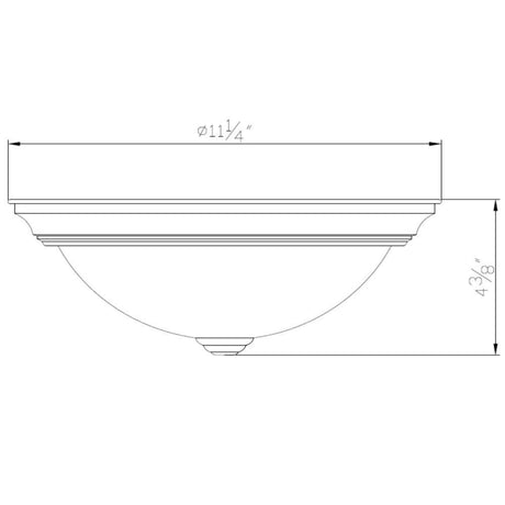 Design House 519231 2-Pack 11-Inch 2 Light Ceiling Mount, Oil Rubbed Bronze