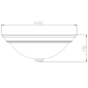 Design House 519231 2-Pack 11-Inch 2 Light Ceiling Mount, Oil Rubbed Bronze