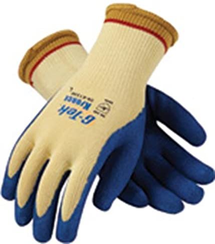 12 Pack G-Tek K-Force 09-K1300/L Seamless Knit Kevlar Glove with Latex Coated Crinkle Grip - FreemanLiquidators