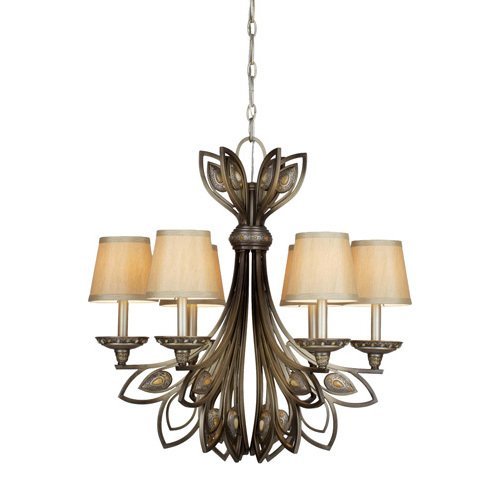 Authenticity Lighting 10-0059-06-16 Pavo Real 27 Inch Chandelier