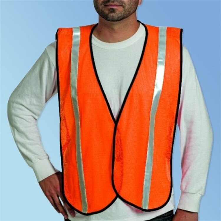 HivizGard Mesh Safety Vest, 1 in. Reflective Stripes PACK OF 100 - FreemanLiquidators