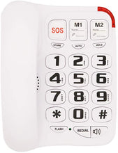 Load image into Gallery viewer, Big Button Corded Phone with 3 One-Touch Speed Dial, HePesTer P-45 Picture Care Phone for Seniors with Memory Protection/Wall Mountable/SOS Emergency - FreemanLiquidators
