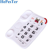 Big Button Corded Phone with 3 One-Touch Speed Dial, HePesTer P-45 Picture Care Phone for Seniors with Memory Protection/Wall Mountable/SOS Emergency - FreemanLiquidators