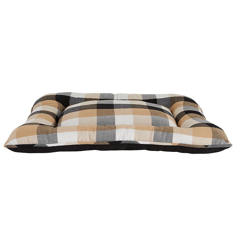 Top Paw Pillow Dog Bed Tan Check - Small 18" L x 22" W - FreemanLiquidators - [product_description]