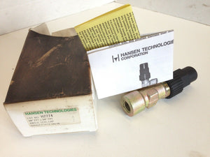 HANSEN TECH H7774 3/8" X 3/8" ANGLE SEAL CAP GAUGE/PURGE VALVE *NEW IN BOX* - FreemanLiquidators