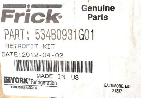 FRICK 534B0931G01 Retrofit Kit - FreemanLiquidators