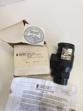 HENRY 5601-150 HIGH CAPACITY RELIEF VALVE 1/2