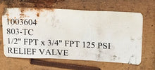 Load image into Gallery viewer, CYRUS SHANK COMPANY 803 RELIEF VALVE 1/2&quot; INLET 125 PSIG  *NEW* - FreemanLiquidators
