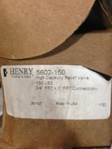 Relief Valve Refrigeration 150psi 3/4in  5602-150 Henry - FreemanLiquidators