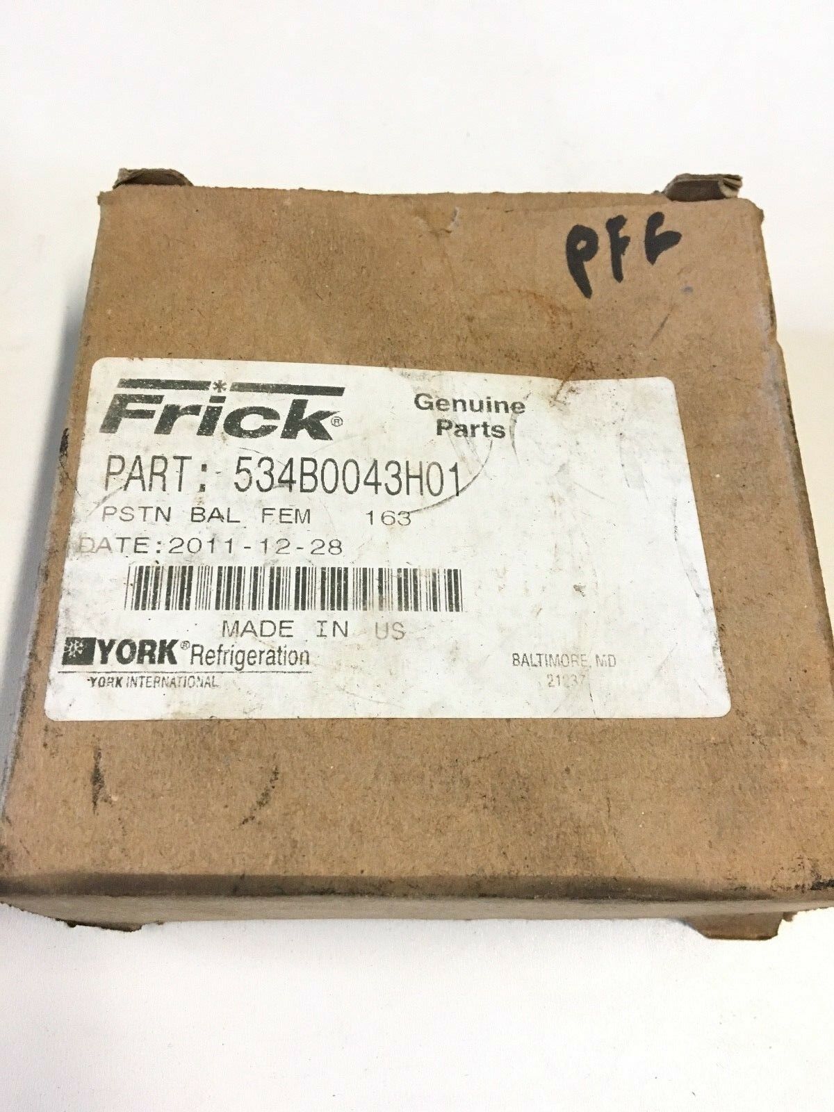 FRICK 534B0043H01 Female Balance Piston (NEW) - FreemanLiquidators