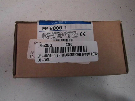 Johnson Controls Pneumatic Transducer, 10-20VDC, 18-25 psi EP-8000-1 - FreemanLiquidators