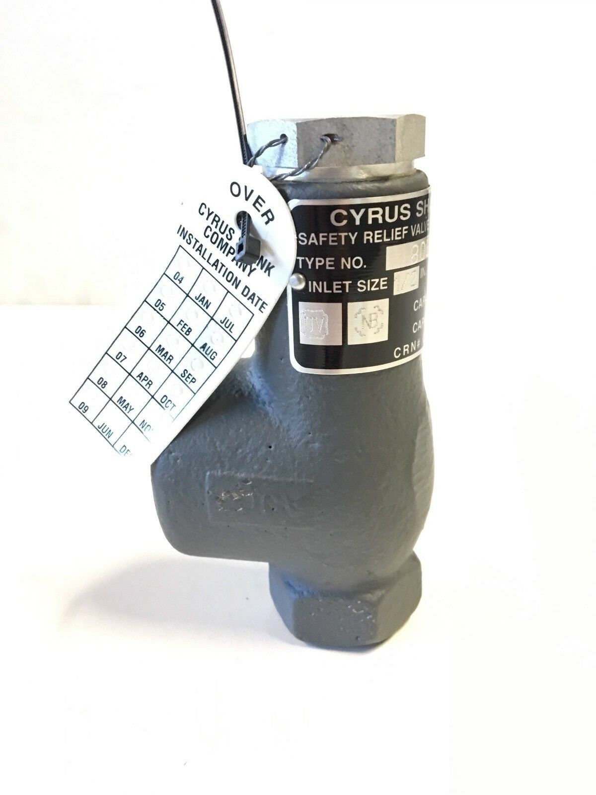 CYRUS SHANK COMPANY No. 803-TA Relief Valve 75 PSI (NEW) - FreemanLiquidators