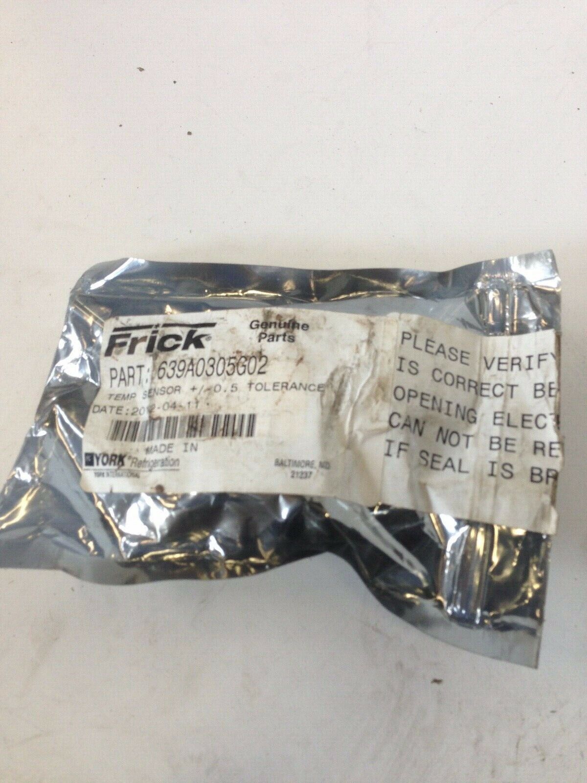 649A0979G01 Frick Temperature Probe Replacement Kit