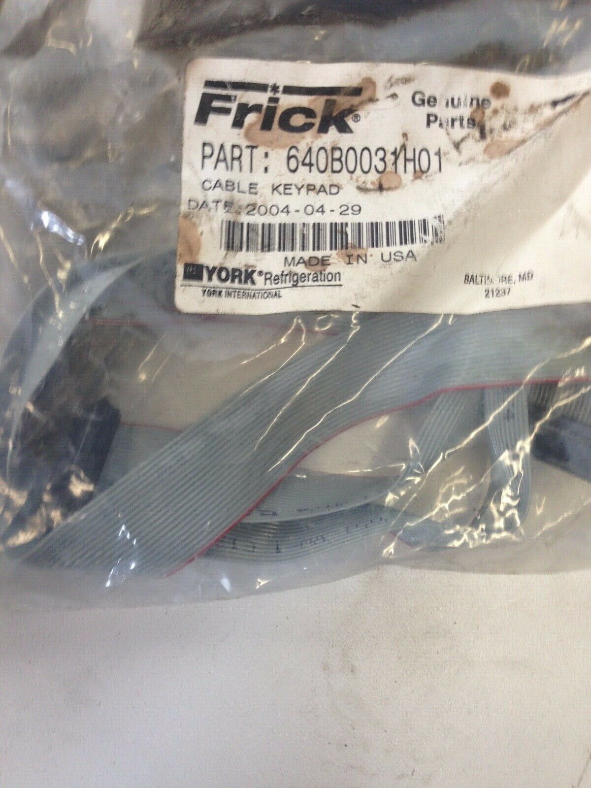 Frick Microprocessor Cable Keypad 640B0031H01 - FreemanLiquidators