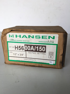 Hansen Pressure Relief Valve for Refrigerant H5600A-150, 1/2