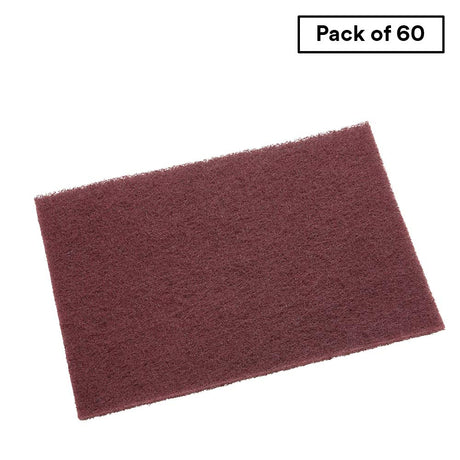 Scotch-Brite(TM) 7447B Abrasive Hand Pad, General Purpose, Maroon Color, Aluminum Oxide, Grit Very Fine (Case of 60)