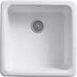 KOHLER, K-6587-0, Iron/Tones, Self-Rimming, Undercounter, Kitchen Sink, White - NEW IN BOX - FreemanLiquidators - [product_description]