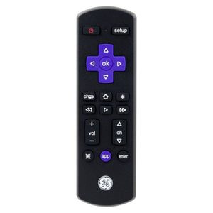 GE Roku TV Direct Replacement TV Remote Control in Black, 66814 - FreemanLiquidators - [product_description]