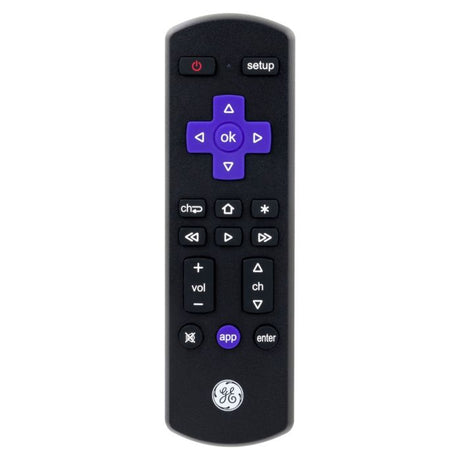 GE Roku TV Direct Replacement TV Remote Control in Black, 66814 - FreemanLiquidators - [product_description]