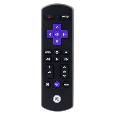 GE Roku TV Direct Replacement TV Remote Control in Black, 66814 - FreemanLiquidators - [product_description]