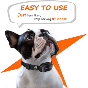 Dog Care Dog Bark Collar - Effective Bark Collar for Dogs Sound Vibration & Automatic Shock Modes Training Collar w/LED Indicator Easy to Use Dog Shock Collars - FreemanLiquidators